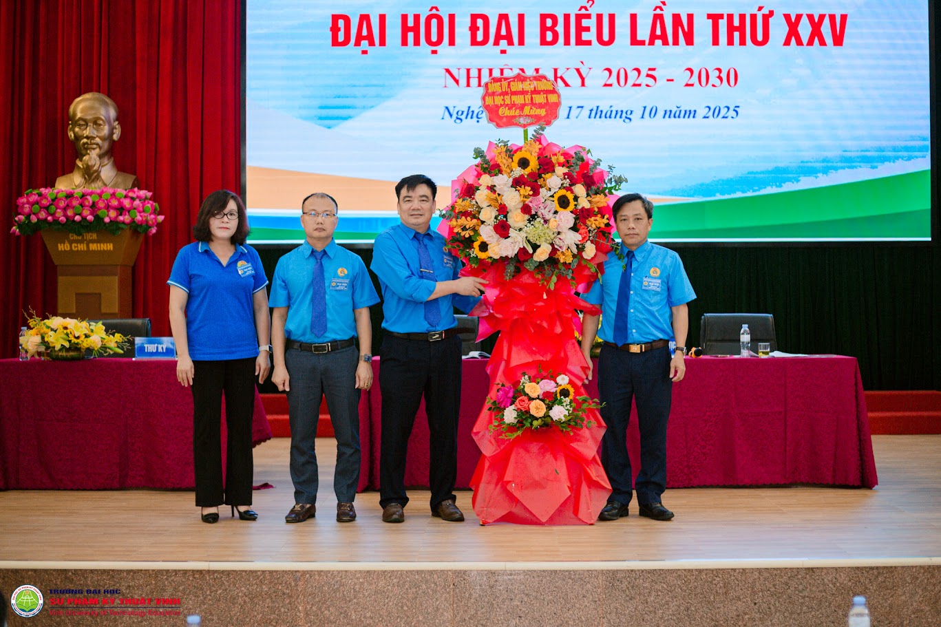Đại hội đại biểu Công đoàn Trường Đại học Sư phạm Kỹ thuật Vinh lần thứ XXV, nhiệm kỳ 2025 - 2030 thành công tốt đẹp